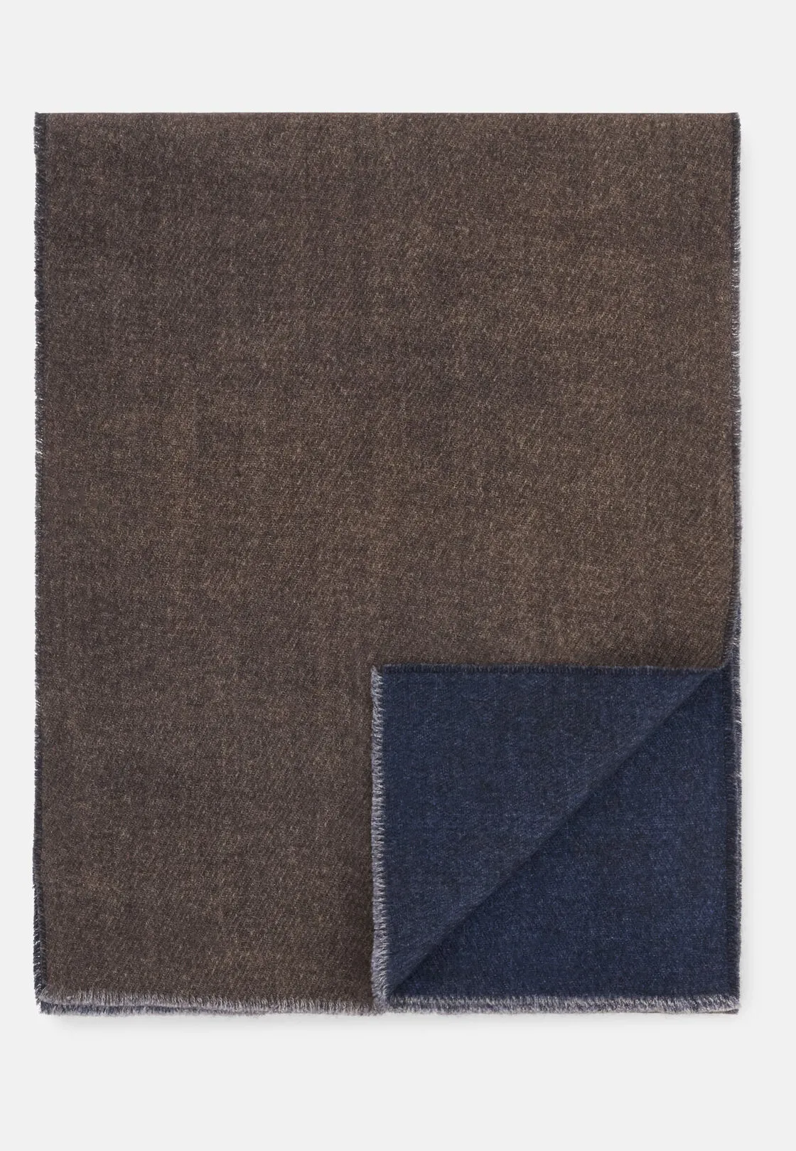 Boggi, Sciarpa Con Armatura Drill In Lana, Uomo, Navy