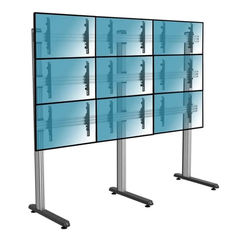 Supporto da pavimento Kimex per 9 TV 50"-55" VESA 600x400 Max. 50Kg