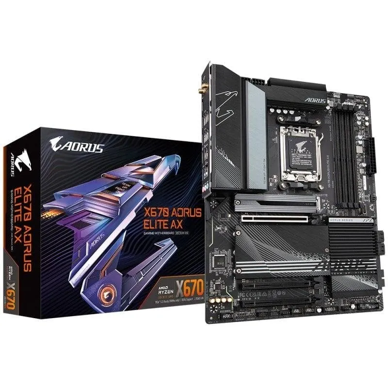Schede Madri Gigabyte X670 AORUS ELITE AX X670 Socket AM5 DDR5 ATX WiFi 6E PCIe 5.0 2.5GbE RAID