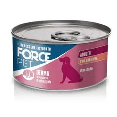 Forcepet Dog Adult Derma supporto di pelle e pelo Macinato 150 gr Salmone - Cibo umido per cani