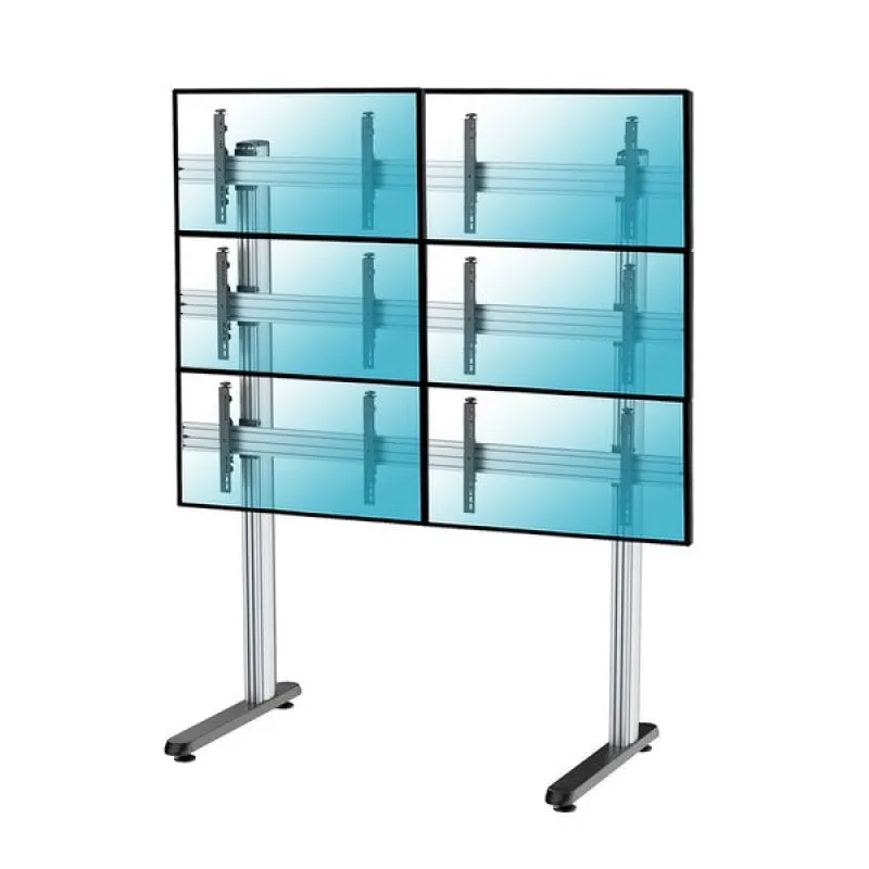 Supporto da pavimento Kimex per 6 TV 45"-55" VESA 600x400 Max. 50Kg