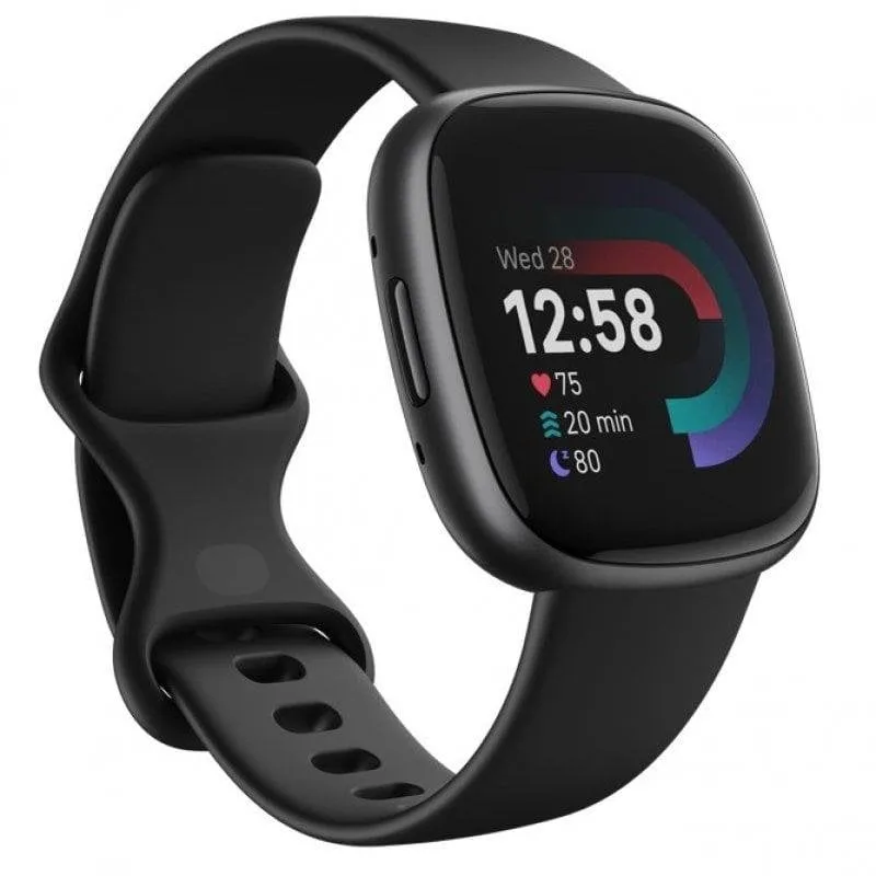 Fitbit Versa 4 Bluetooth GPS NFC 40,5mm Display Digitale Nero Grafite S/L Impermeabile SpO2 Cardio Sonno