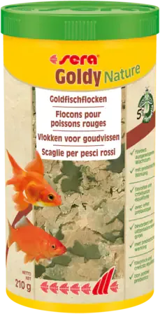 Sera Goldy mangime completo in scaglie per pesci rossi e d'acqua fredda 60 gr (250 ml)