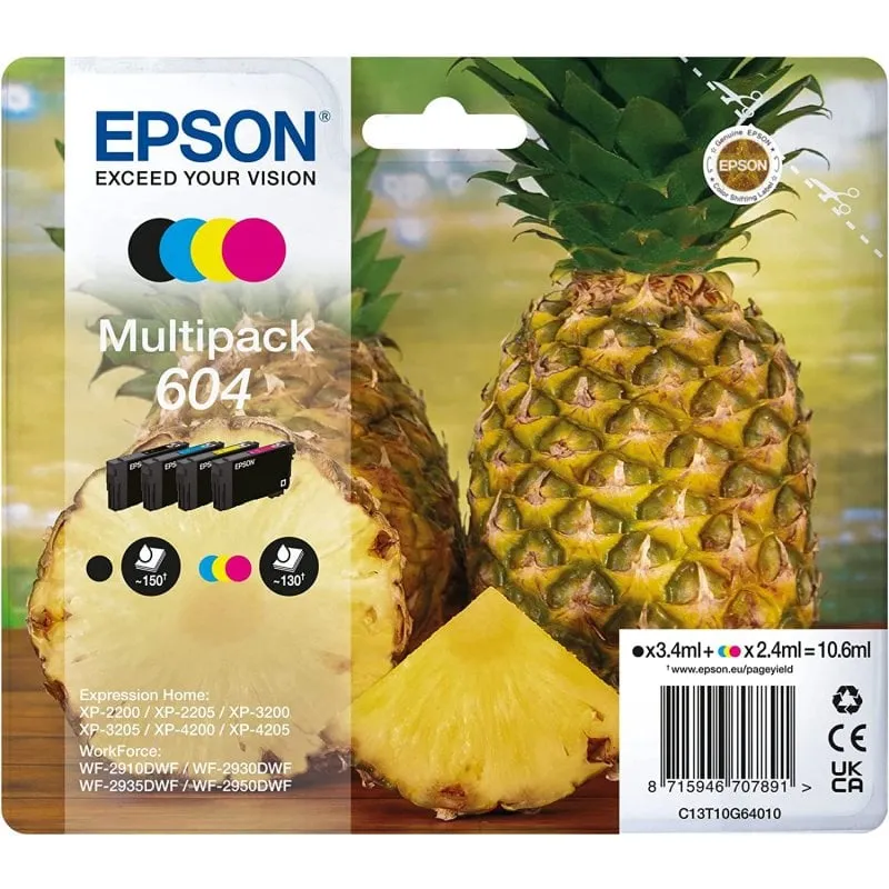 Cartucce d'inchiostro originali Epson 604 MultiPack ciano/magenta/giallo/nero