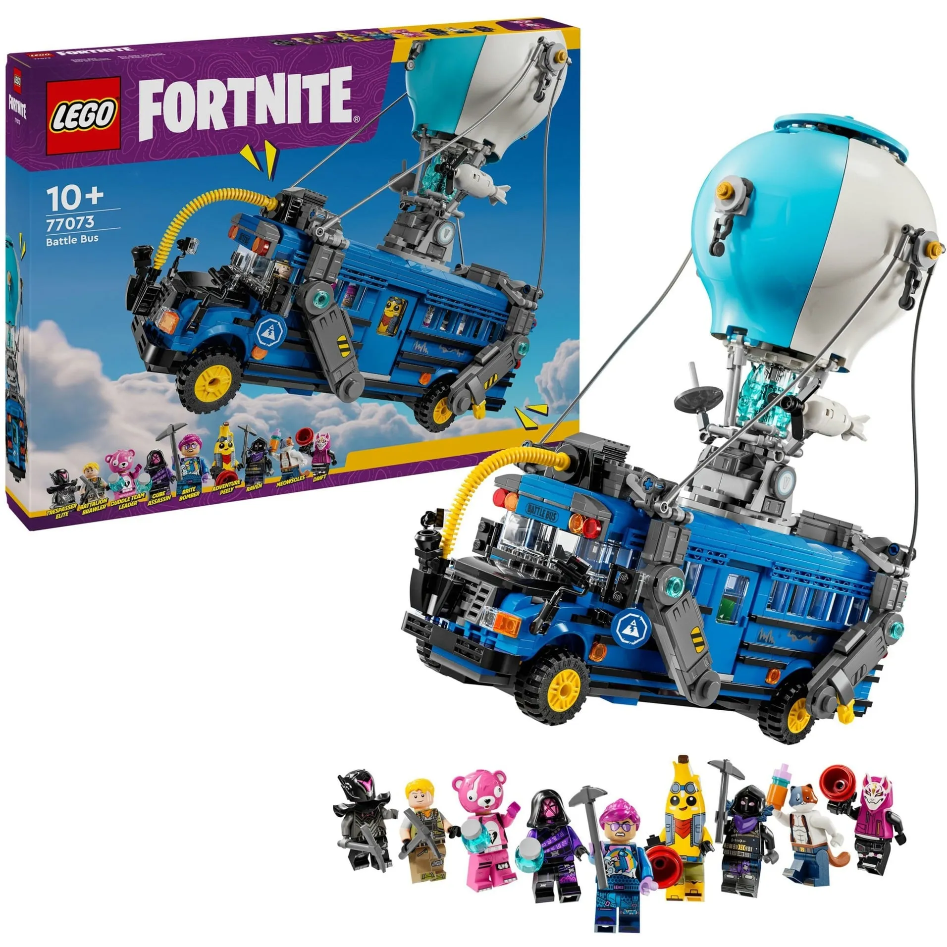 Fortnite 77073 Bus della Battaglia, Autobus Giocattolo da Costruire con 10 Personaggi, Giochi Bambini 10+ da Collezione, Giochi di costruzione