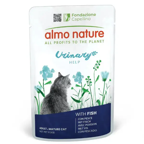Almo Nature umido funzionale Urinary Sterilised Cat 70 gr Pesce - confezione da 30 pezzi - Cibo umido per gatti