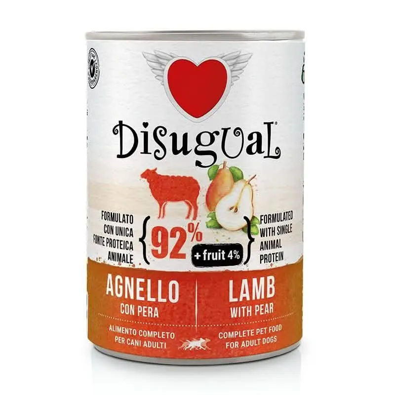 DISUGUAL CANE FRUIT (Fresh Fruit Plus) ADULTO AGNELLO & PERA LATTINA 400 GR