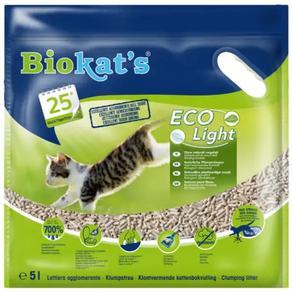 Biokat's EcoLight - Lettiera 5 lt (2,9 kg) - Lettiera vegetale