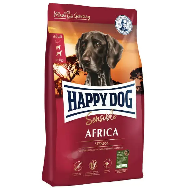 Happy Dog Sensible Medium/Large Africa Grain Free Struzzo 11 kg - Croccantini per cani