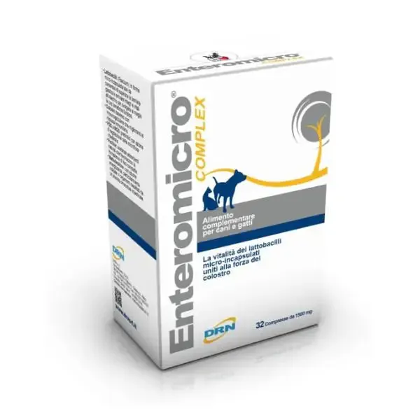 DRN Enteromicro Complex Supporto intestinale avanzato per cani e gatti 32 Compresse - Integratori per cani