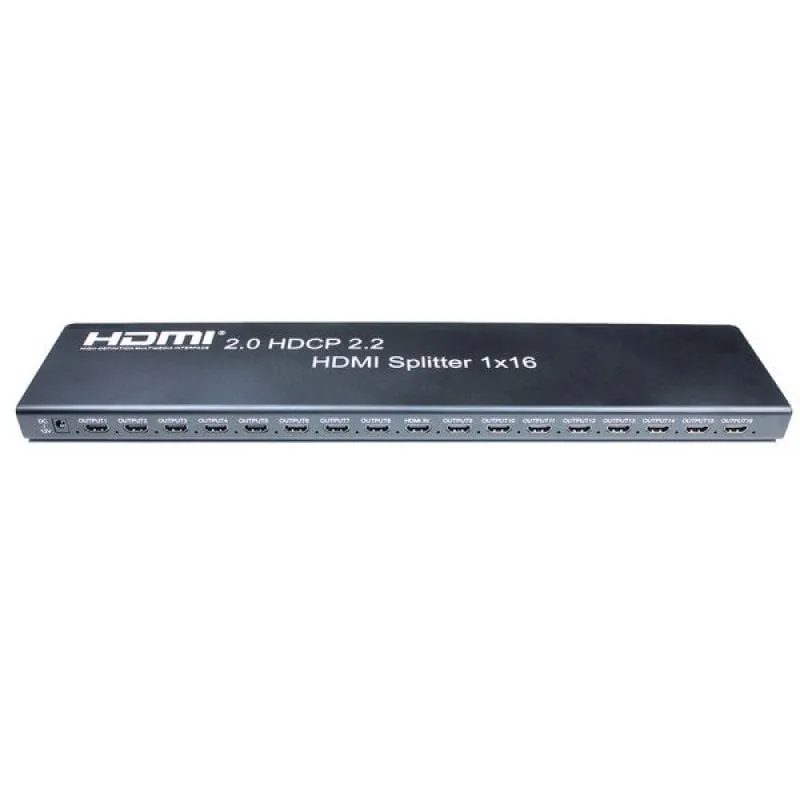 Kimex Splitter HDMI 2.0/HDCP 2.2 1x Ingresso-16x Uscite EDID RS232 4K60Hz