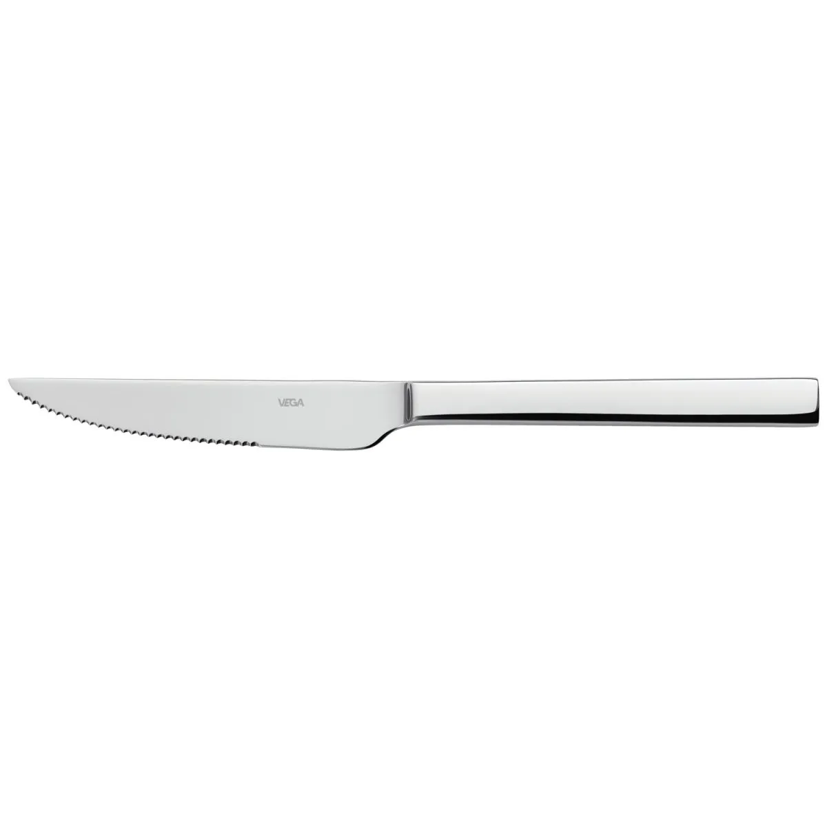 12x VEGA Coltello per pizza e bistecca Native; 23.6 cm (L); argento, manico argento; 12 pz. / Pacco