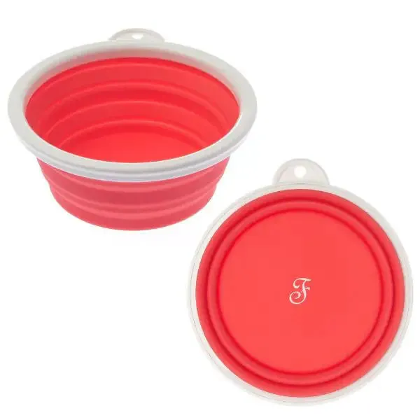 Ciotola pieghevole da viaggio in silicone Ferribiella Rosso capacità 750 ml