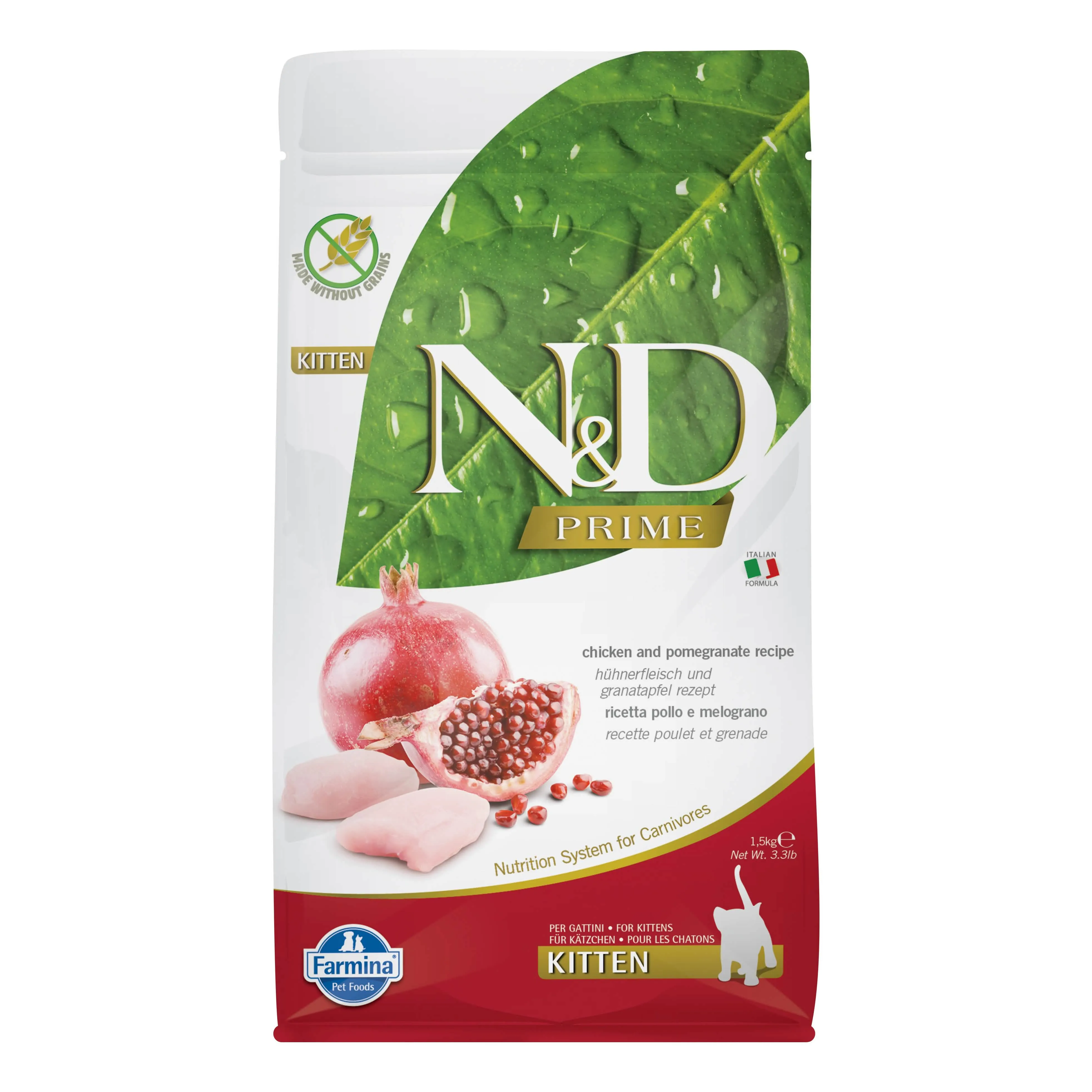 N&D Prime Feline Pollo e Melograno Kitten 1,5 kg
