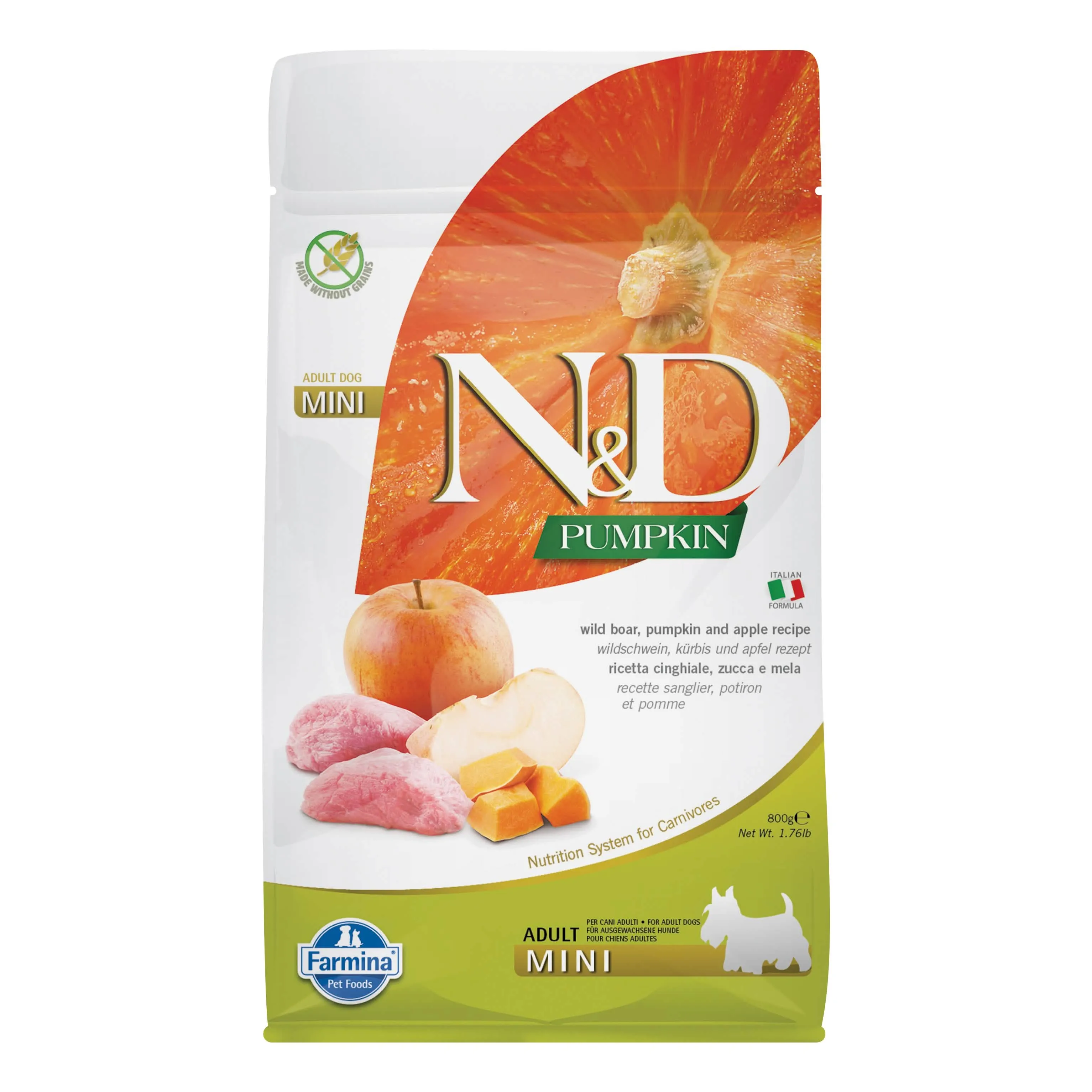 N&D Pumpkin Canine Boar & Apple Adult Mini 800 g
