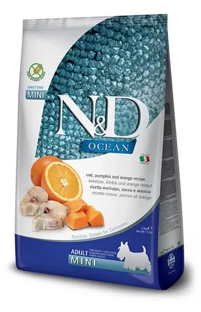 N&D Ocean Dog Pumpkin Codfish & Orange Adult Mini 800 g