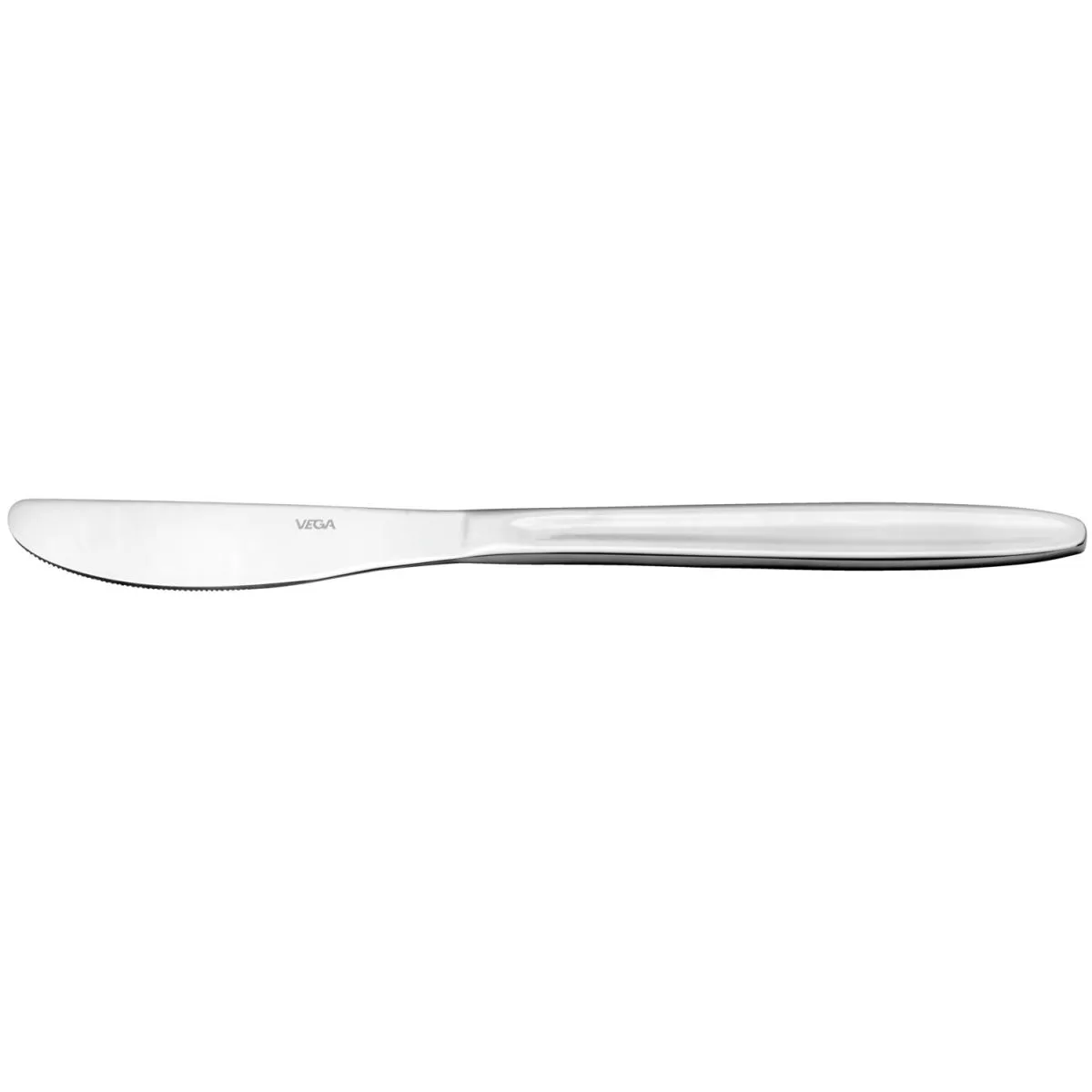 12x VEGA Coltello da tavola Fortuna; 20.8 cm (L); argento, manico argento; 12 pz. / Pacco