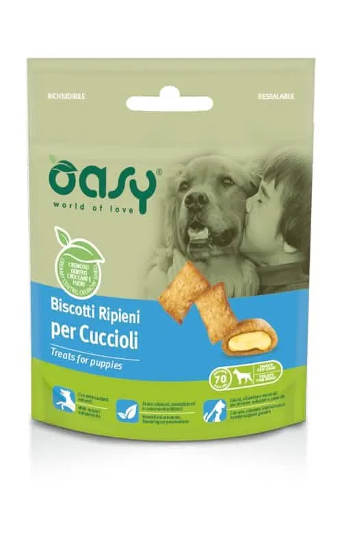 Oasy snack dog biscotti ripieni per cuccioli 70 g