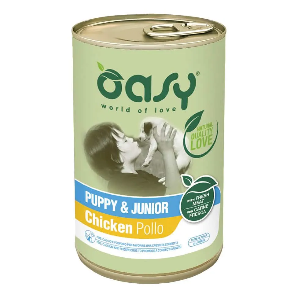 Oasy wet dog lifestage puppy lattina 400 g