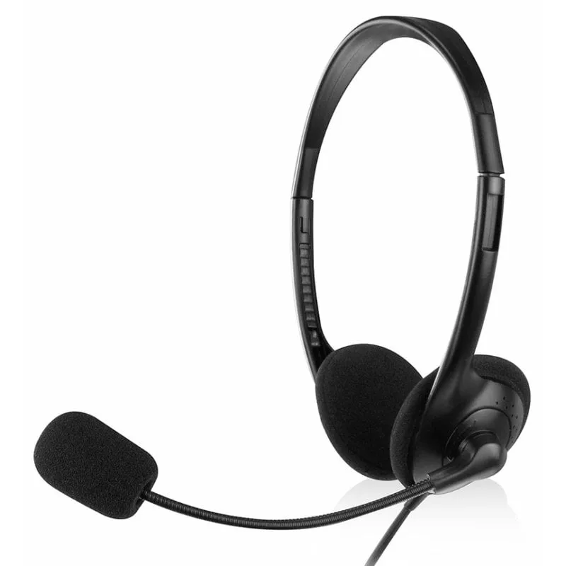 Ewent EW3563 cuffia e auricolare Cablato A Padiglione Musica e Chiamate Nero