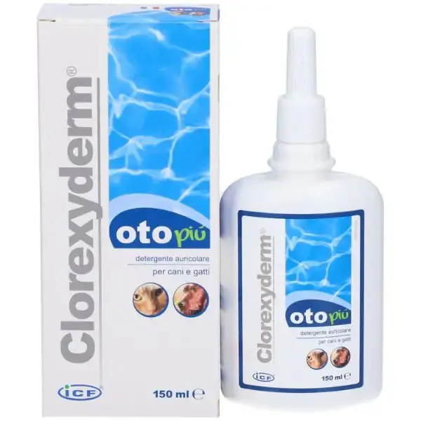 ICF Clorexyderm Oto Più detergente Auricolare Liquido per cani e gatti 150 ml