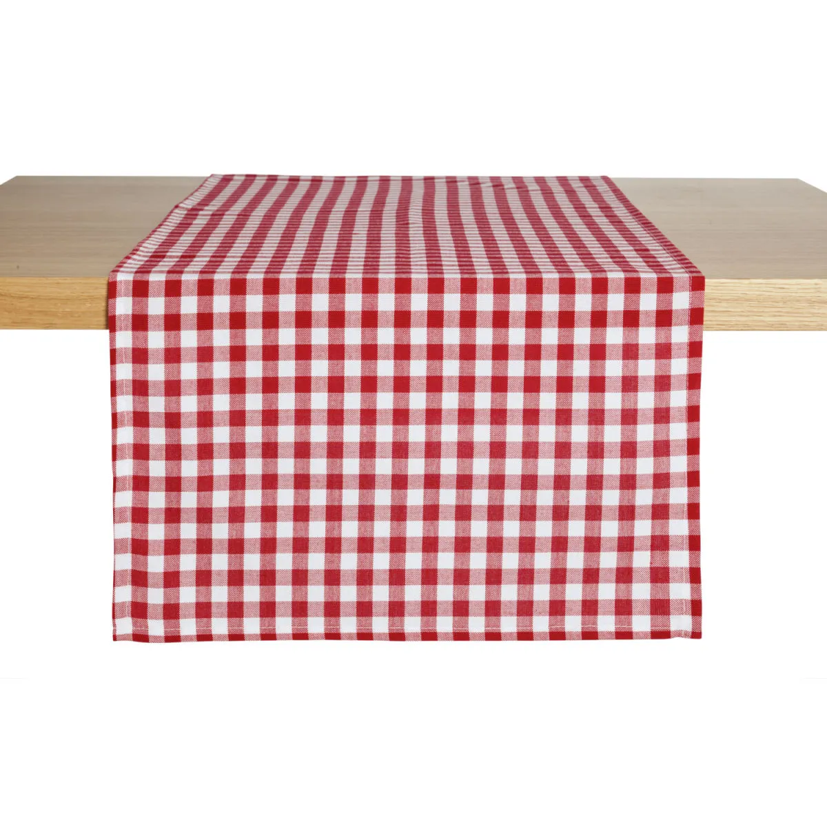 ERWIN M. Runner tavola Rustica; 40x130 cm (LxL); rosso/bianco; rettangolare