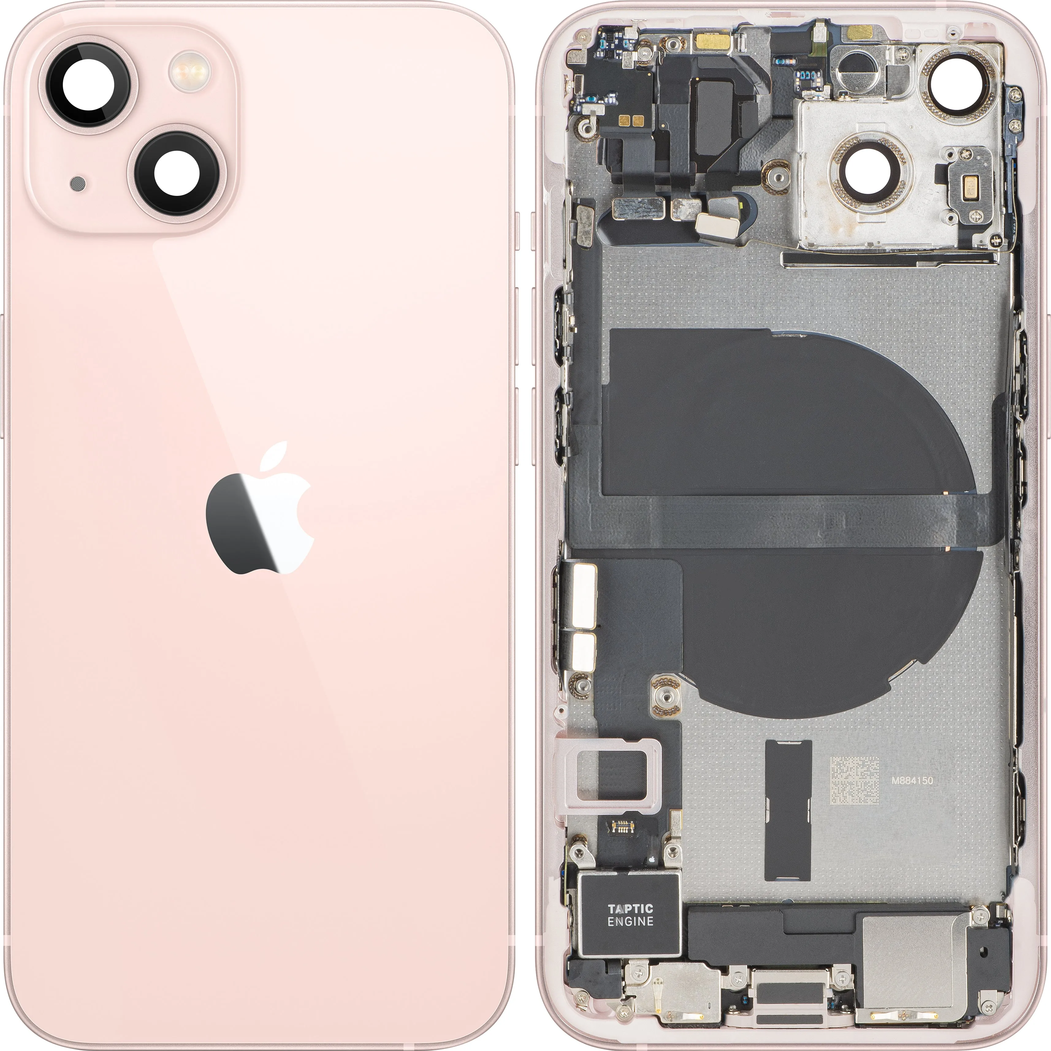 Copertura Batteria Apple iPhone 13, Con Scocca Centrale, Parti Complete, Rosa, Swap Premium