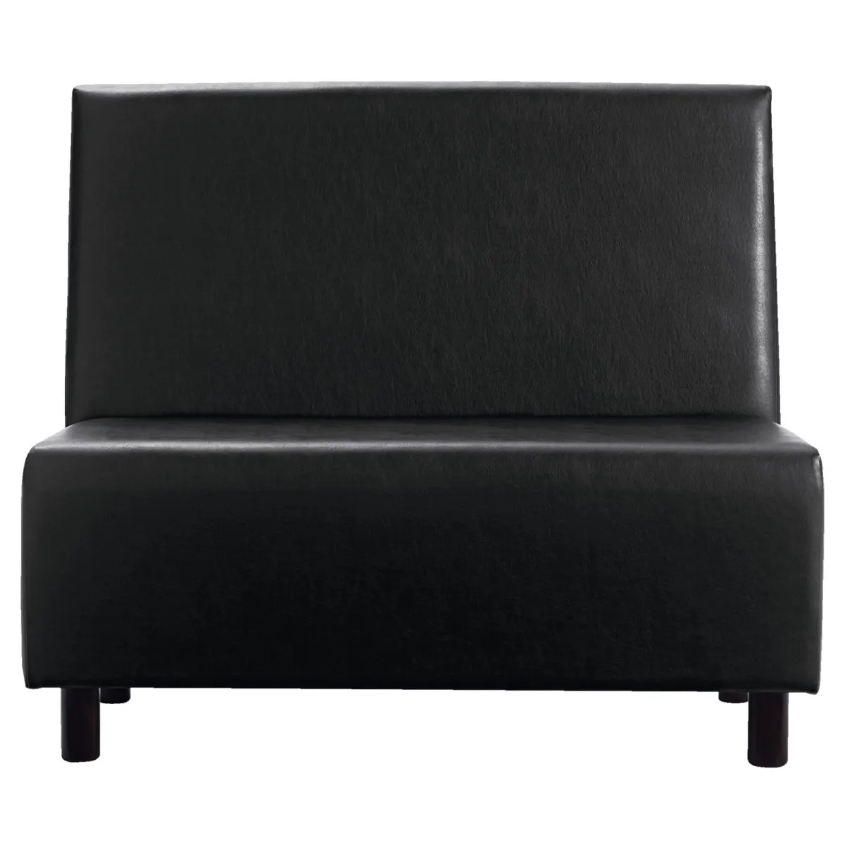VEGA Panca imbottita Medley a due posti; 118x62x102 cm (LxPxH); seduta nero, struttura faggio wenge