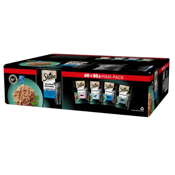 Sheba Delicatezze in gelatina Selezione del mare Multipack 60x85 gr Selezione del Mare