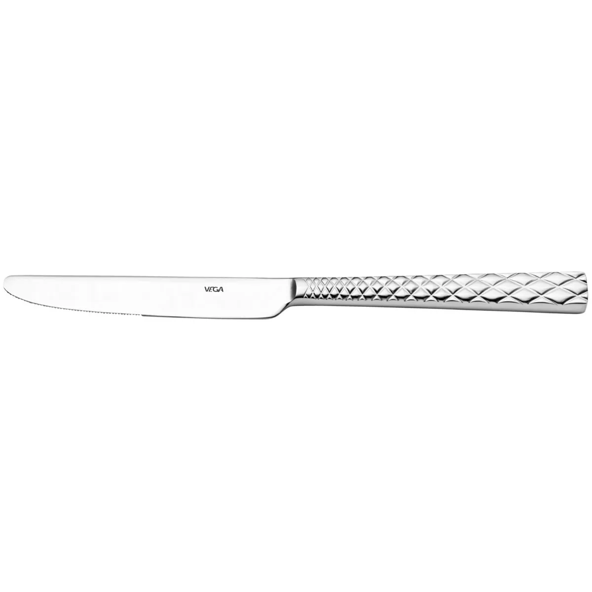 12x VEGA Coltello da tavola Brilio; 23.9 cm (L); argento, manico argento; 12 pz. / Pacco