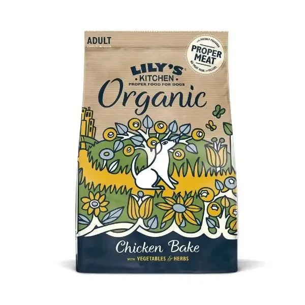Lily's Kitchen Adult Organic Chicken Bake 7 kg (scadenza: 01/03/2027) - Croccantini per cani