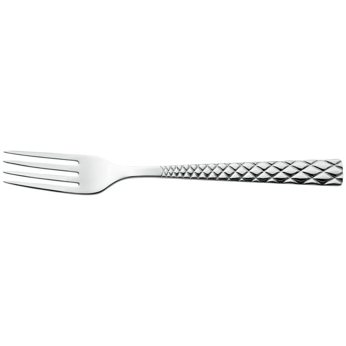 12x VEGA Forchetta da tavola Brilio; 21.4 cm (L); argento, manico argento; 12 pz. / Pacco