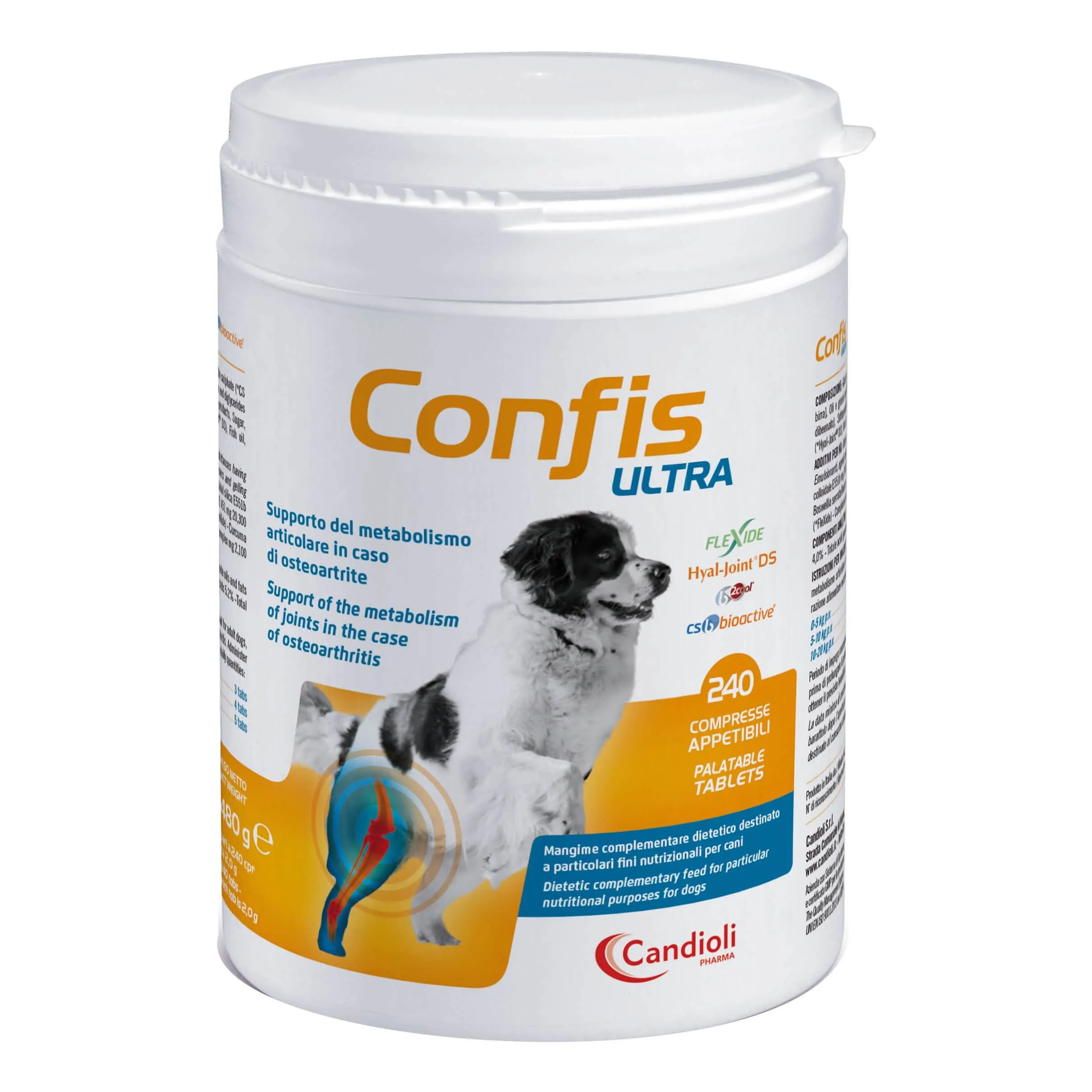Confis Ultra Candioli barattolo 240 compresse per cani
