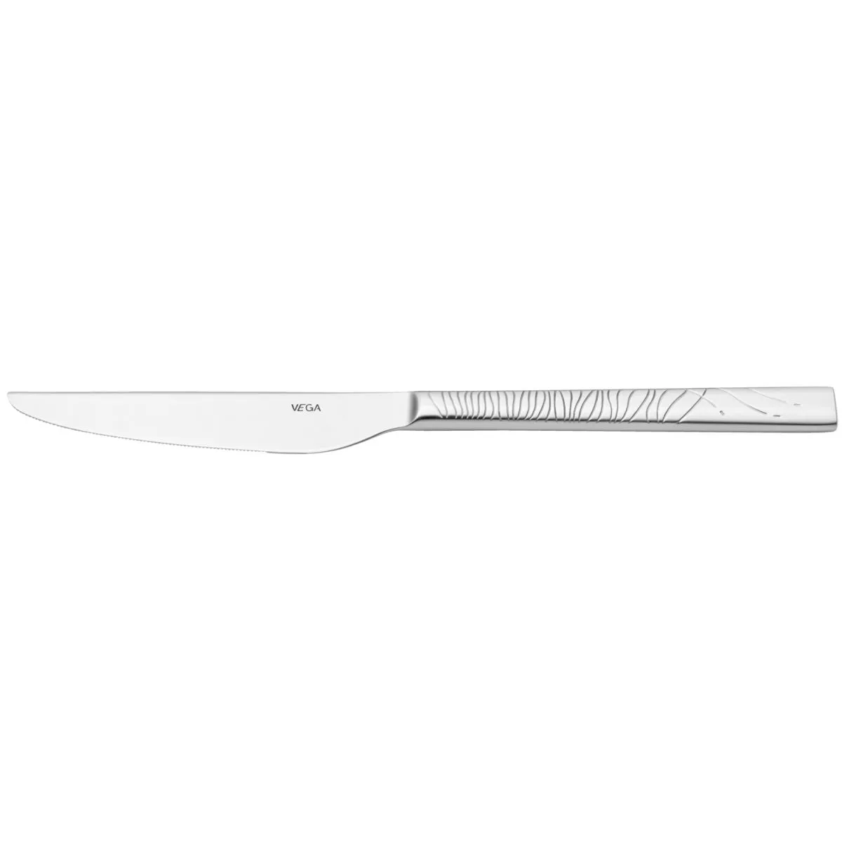 12x VEGA Coltello da tavola Monastir; 22.4 cm (L); argento, manico argento; 12 pz. / Pacco