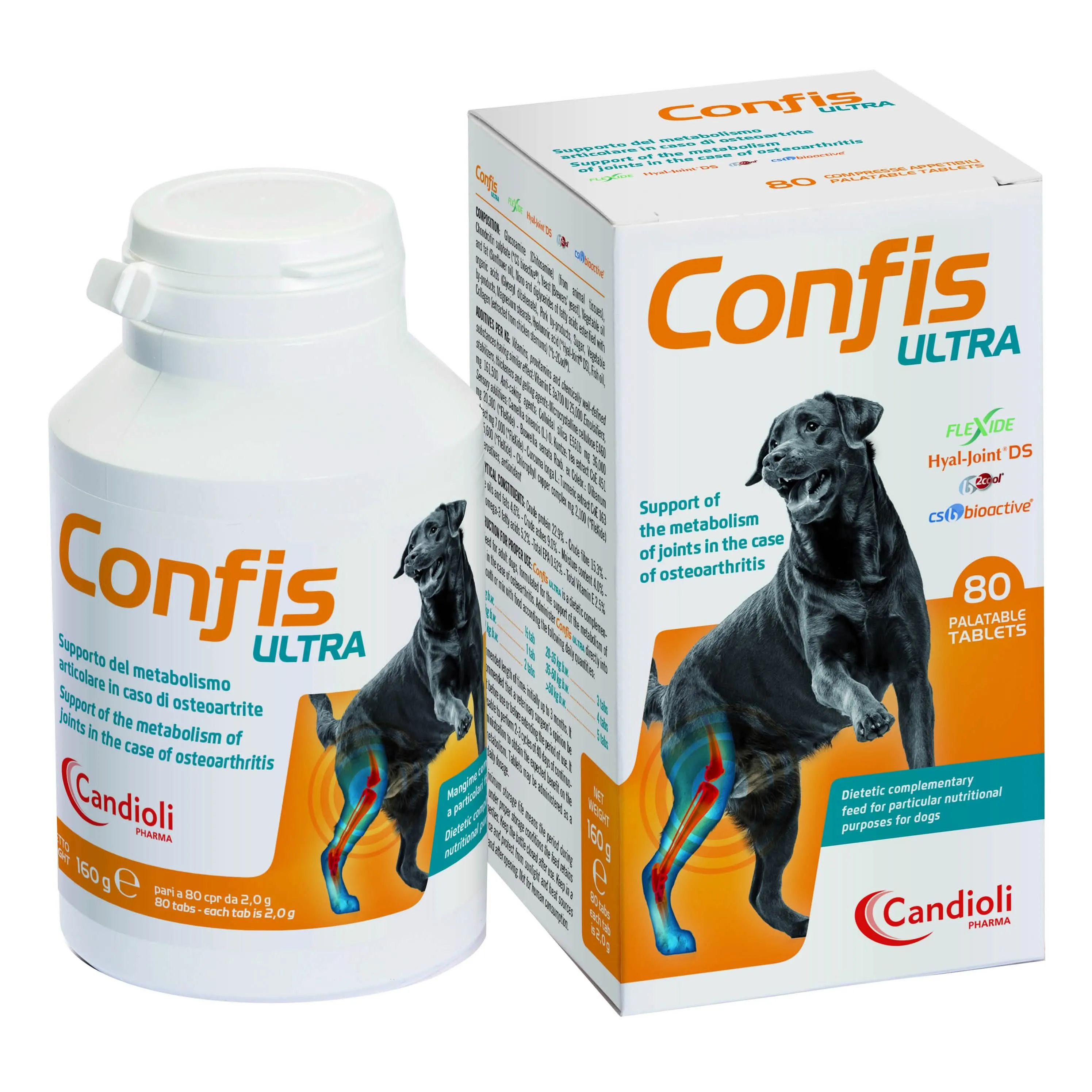 Confis Ultra Candioli barattolo 80 compresse per cani
