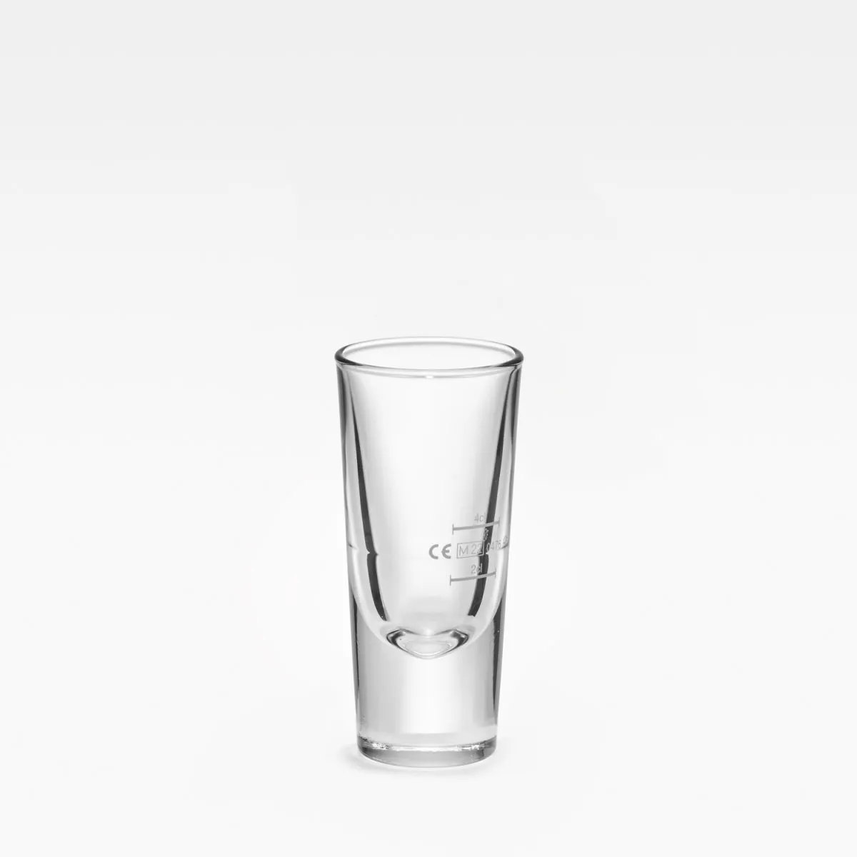 6x Bormioli Rocco Bicchiere amaro Bistro Bar con marcatura; 40 ml, 6x14.5 cm (ØxH); trasparente; 2 cl & 4 cl Segno di riempimento, 6 pz. / Pacco