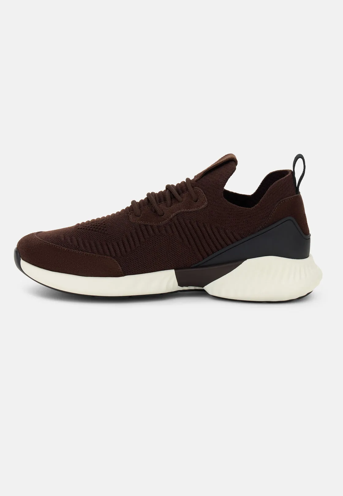 Boggi, Sneakers Willow In Filato Misto Lana, Uomo, Marrone scuro, Taglia: 43-9