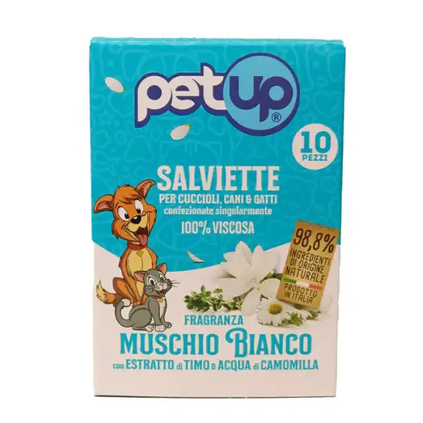 Salviette igieniche Maxi PetUp 10 salviette Muschio bianco - confezione da 4 pezzi