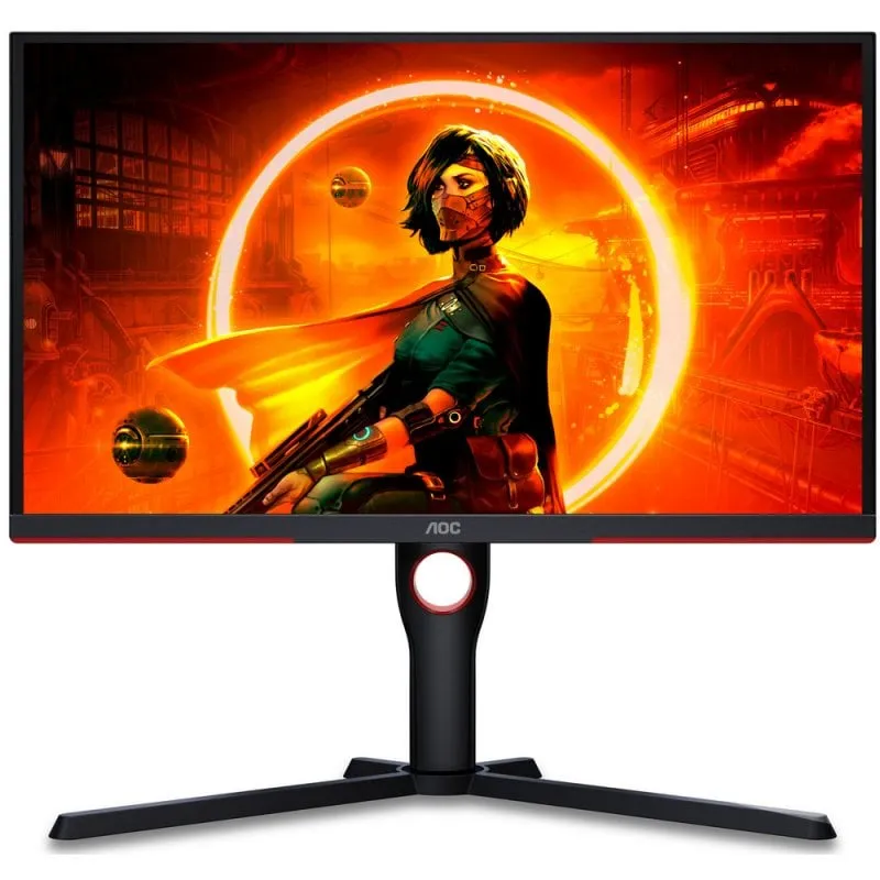 AOC G3 25G3ZM/BK Monitor PC 62,2 cm (24.5") 1920 x 1080 Pixel Full HD Nero, Rosso