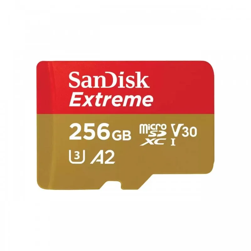 SanDisk Extreme microSDXC 256GB UHS-I A2 V30 Classe 10 con adattatore