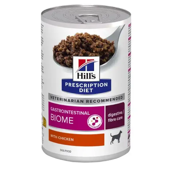 Hill's Prescription Diet Gastrointestinal Biome per cani 370 gr Pollo - confezione da 6 pezzi - Dieta veterinaria per cani