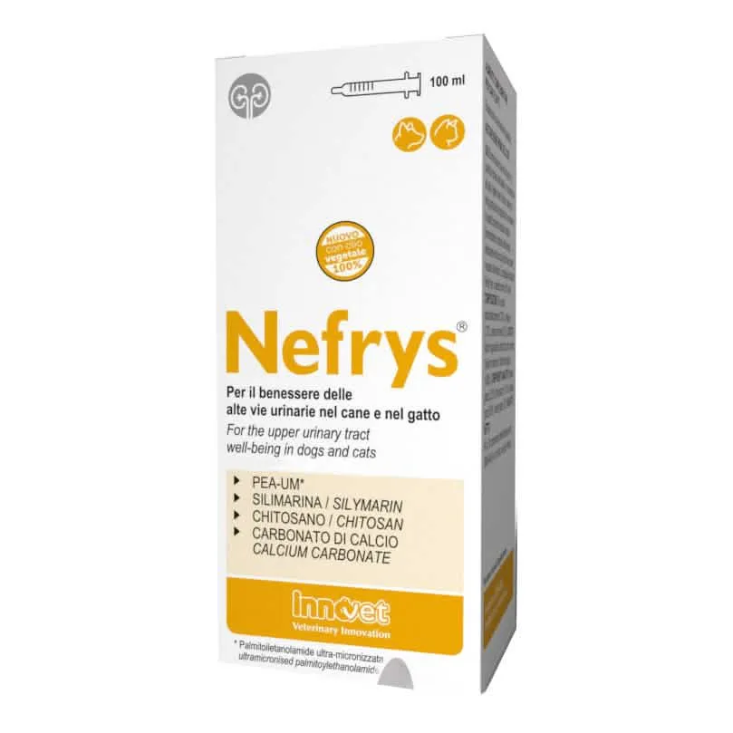 Nefrys veg 100 100 ml con siringa dosatrice alimento complementare per cani e gatti