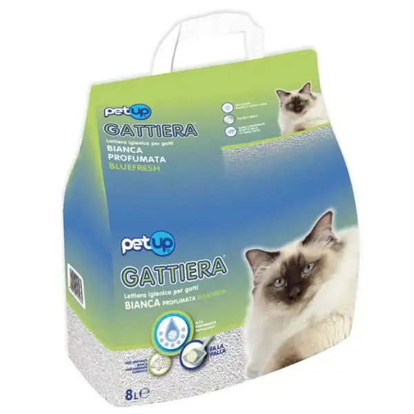 Lettiera igienica agglomerante profumata Bluefresh PetUp 8 lt (7 kg) - Lettiera agglomerante