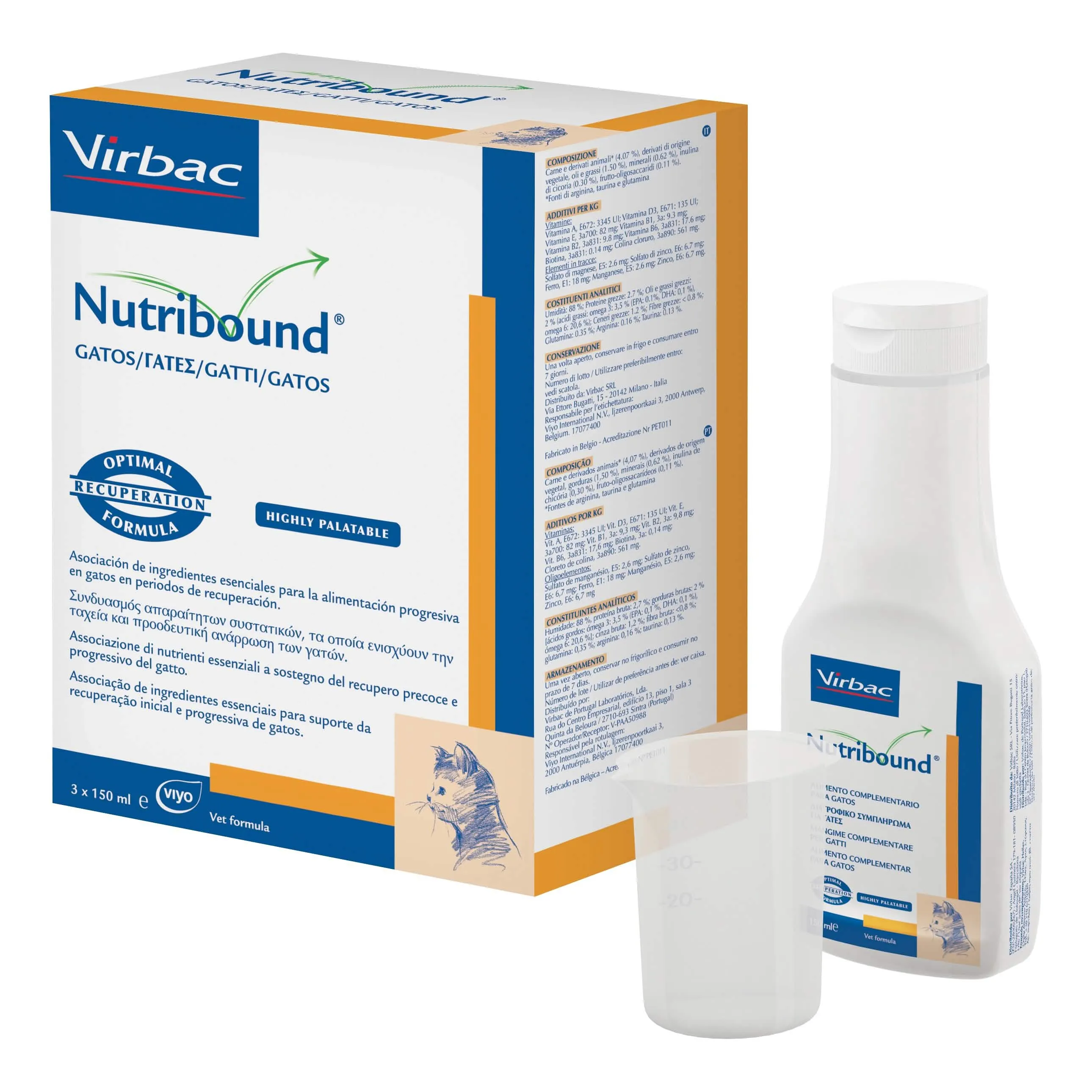 Nutribound Gatto Virbac 3x150ml | Soluzione Orale Convalescenza