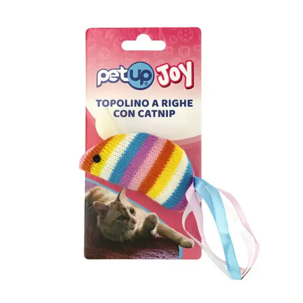 Gioco con erba gatta per gatti in tessuto PetUp Joy Topolino - Giochi per gatti