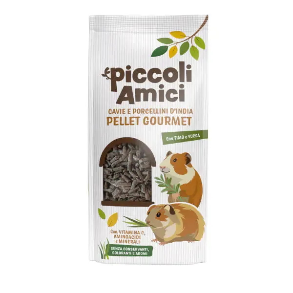 Piccoli Amici Pellet Gourmet Cavie e porcellini d'India 800 gr - Mangime per conigli
