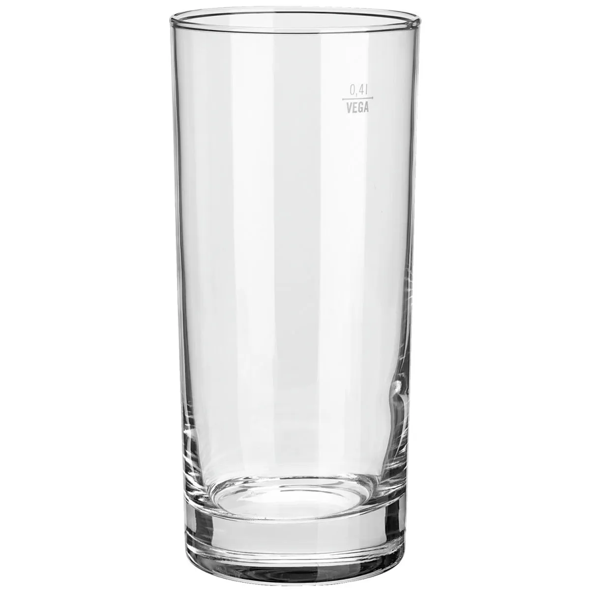 12x VEGA Bicchiere bibite Simple con tacca; 480 ml, 7.3x16 cm (ØxH); trasparente; 0.4 l Segno di riempimento, 12 pz. / Pacco