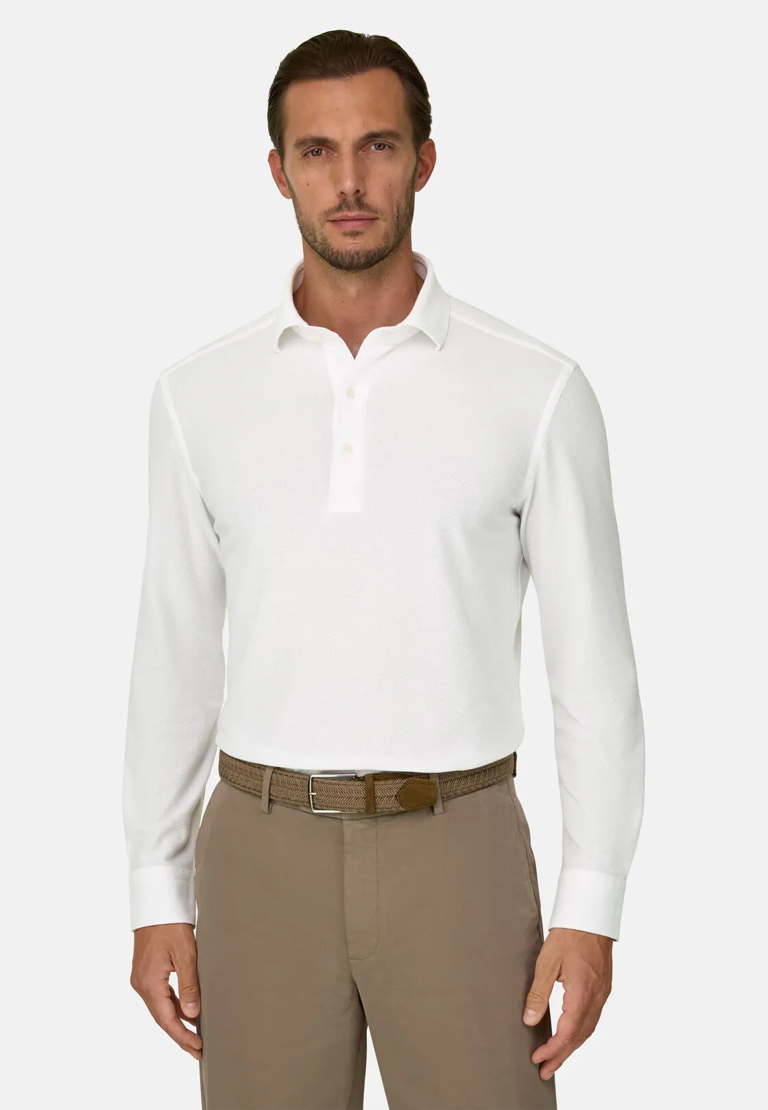 Boggi, Sakura | Polo In Jersey Giapponese, Uomo, Bianco, Taglia: M