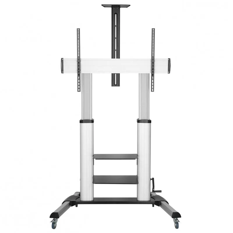 Aisens FT100TE-125 Supporto da Pavimento Inclinabile con Ruote e Manovella per TV 60"-100" VESA 1000x600 Max 100kg