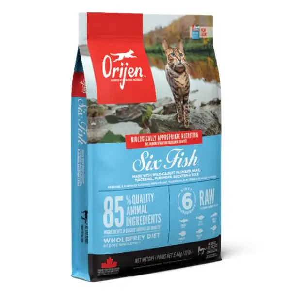 Orijen Six Fish Cat Food 5,4 kg - Croccantini per gatti
